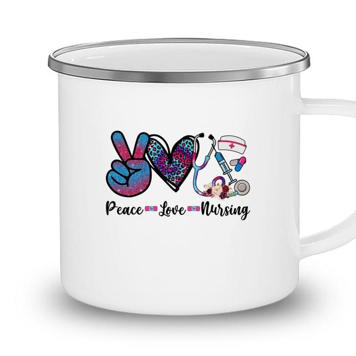 Peace Love Nursing Graphics In The World New 2022 Camping Mug