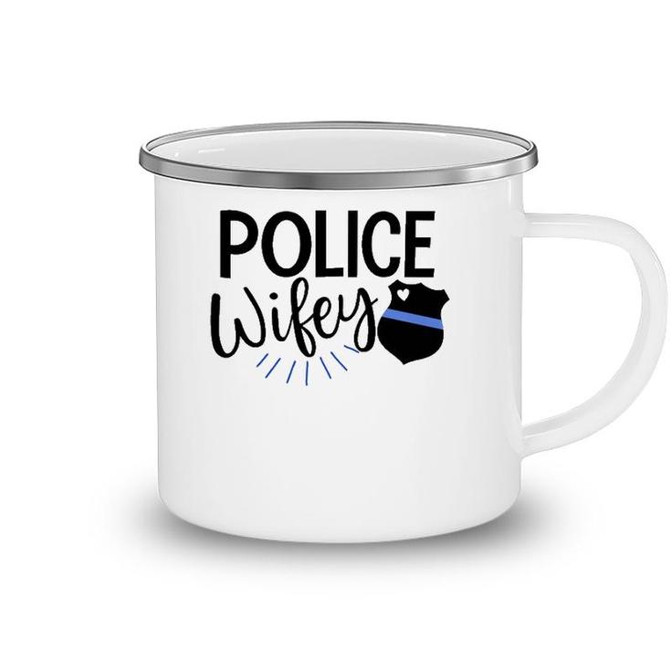 Police Wife Cute Police Officer Law Enforcement Wife Badge Camping Mug