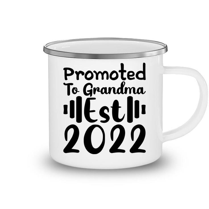 Promoted To Grandma 2022 Black Happy Mothers Day Camping Mug