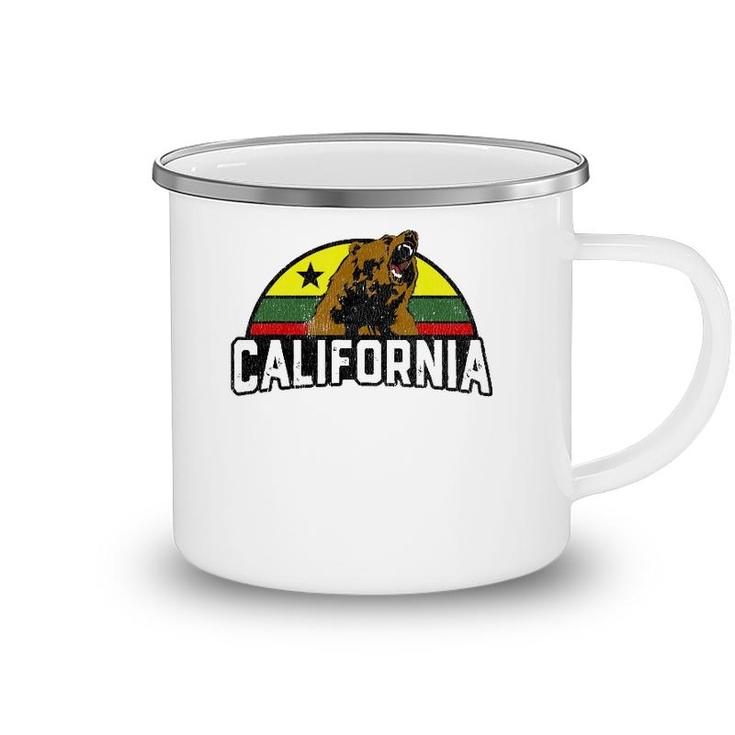 Rasta Bear California Republic Vacation Camping Mug