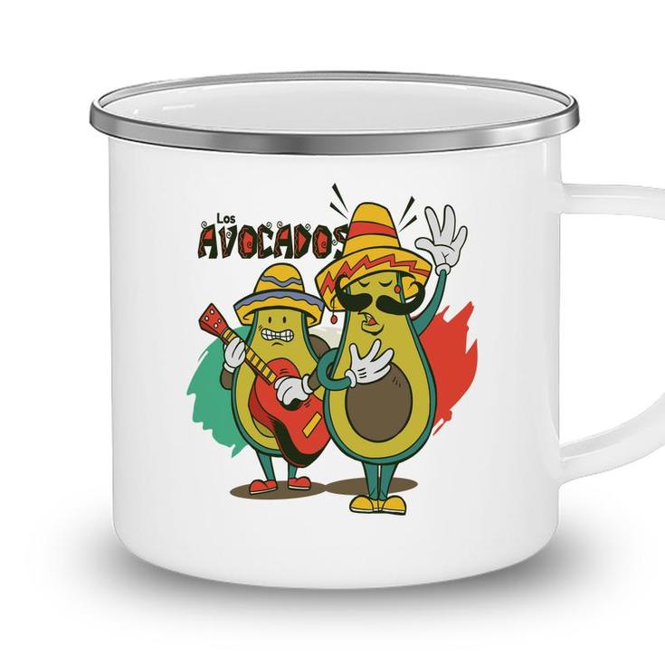 Recuso Funny Avocado Singing And Guitaring Camping Mug
