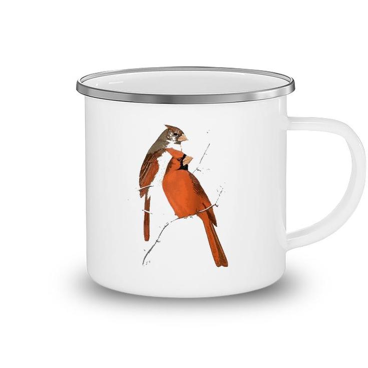 Red Cardinal Bird Male Female Raglan Baseball Tee Camping Mug