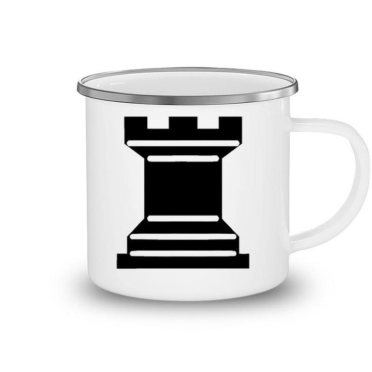 Rook Chess Piece Strategy Board Game Graphic Tee Camping Mug