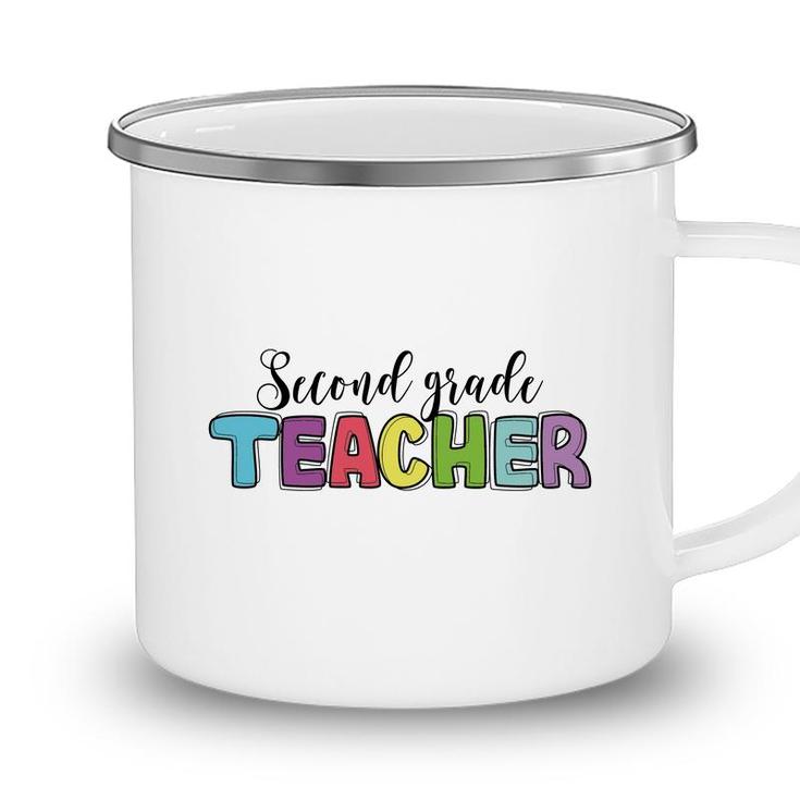 Second Grade Teacher Back To School Color Great Camping Mug