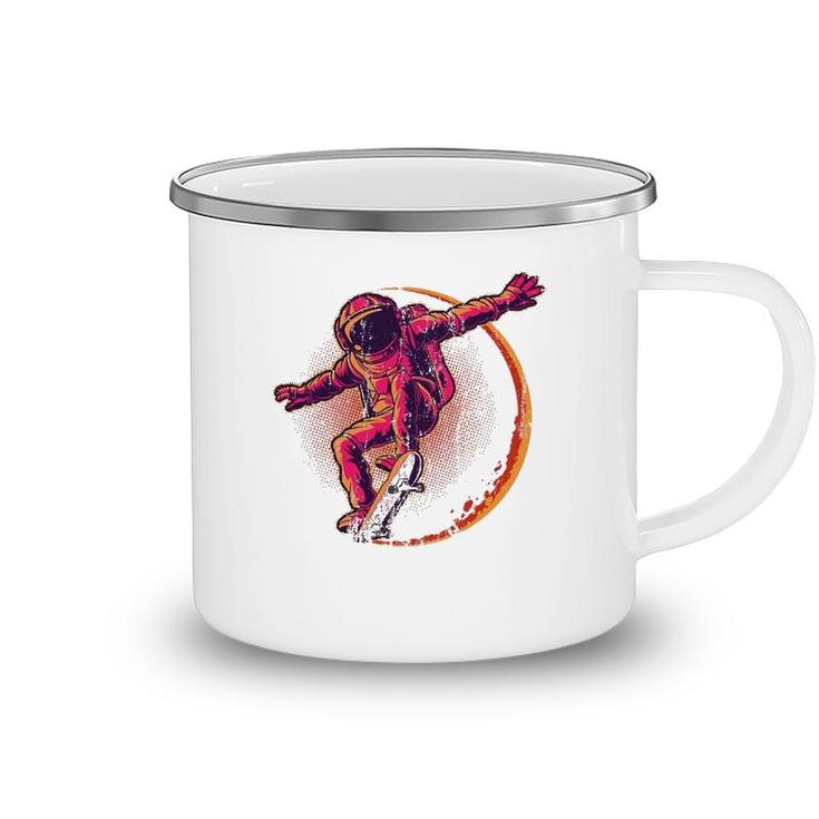 Skateboard Cosmonaut Space Science Gift Funny Astronaut Camping Mug