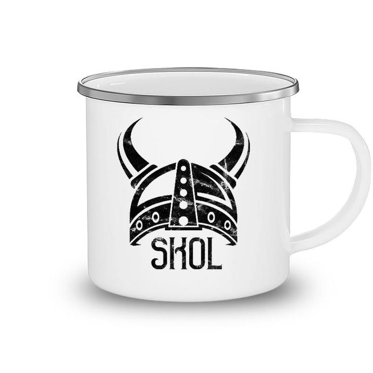 Skol  Viking Warrior Helmet Drinking Tee Camping Mug