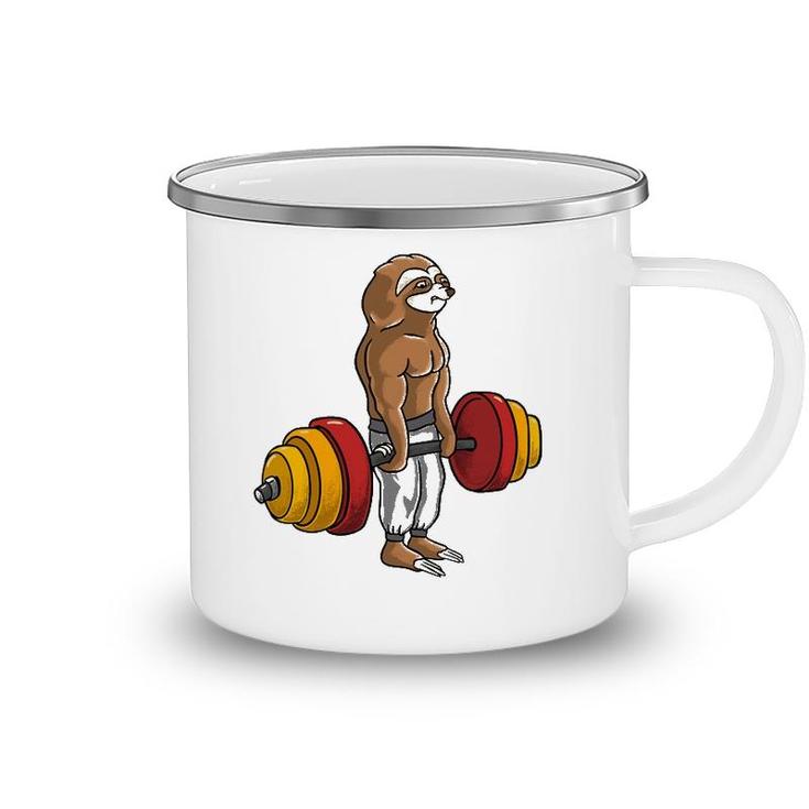 Sloth Deadlift Lazy Fitness Bodybuilder Animal Camping Mug
