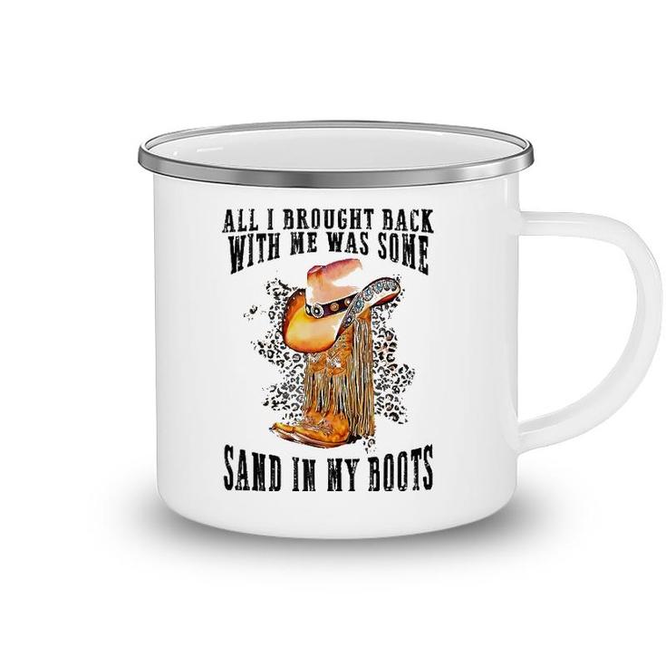 Southern Western Sand In My Boots Leopard Cowgirl Boots Hat  Camping Mug