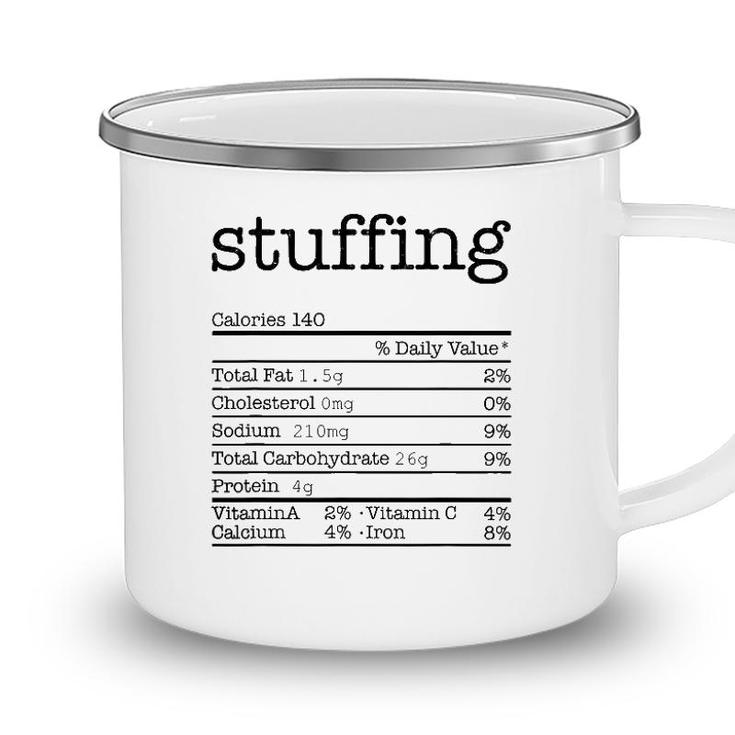 Stuffing Nutrition Facts Funny Thanksgiving Christmas Food Camping Mug