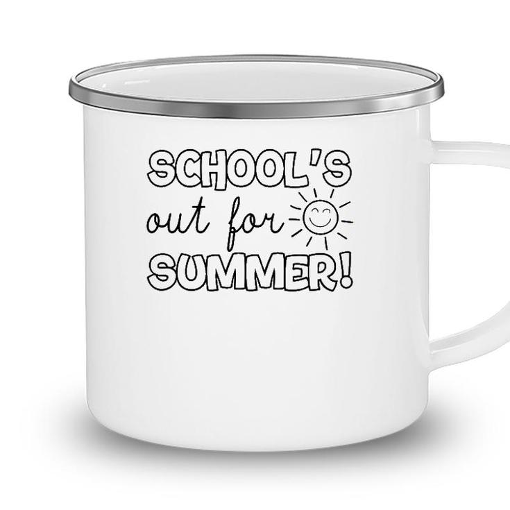 Teacher End Of Year  Schools Out For Summer Last Day  Camping Mug