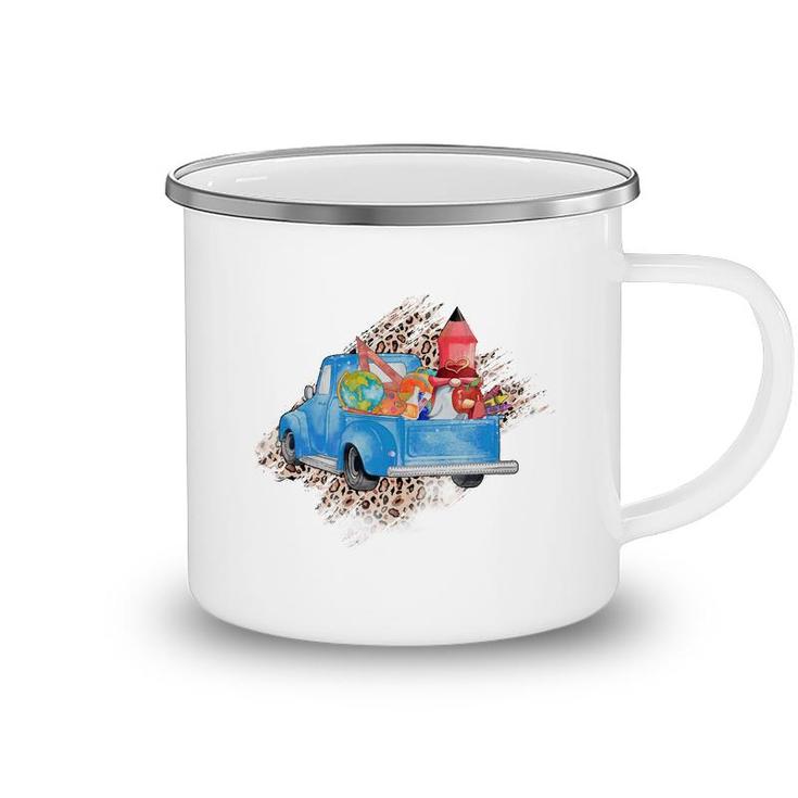 Teacher Trucks Carry Useful Knowledge To Students Camping Mug