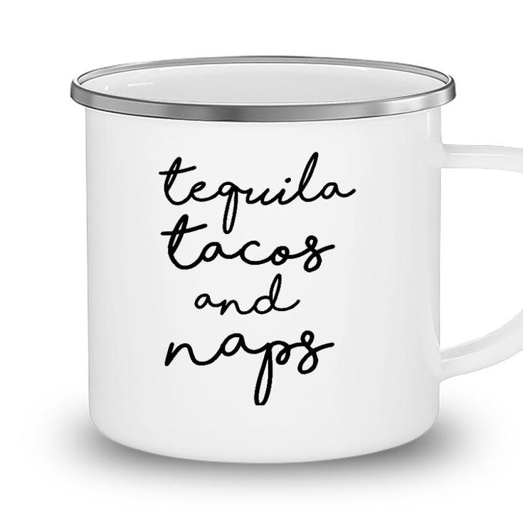 Tequila Tacos And Naps Funny Cinco De Mayo  Top Women Camping Mug