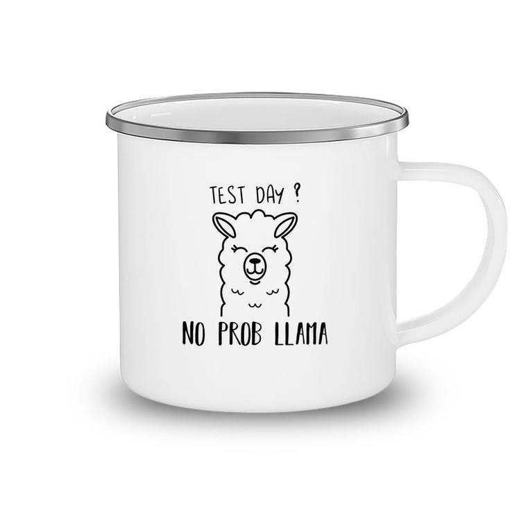 Test Day No Prob Llama Cute Funny Animal Camping Mug