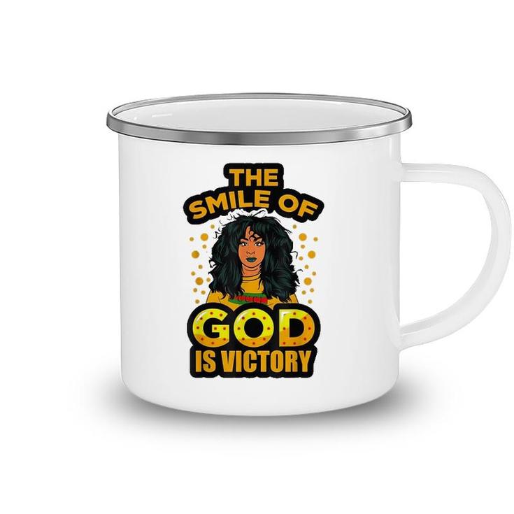 The Smile Of God Is Victory Melanin Women Juneteenth Queen Camping Mug