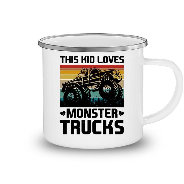 This Kid Who Boy Loves Beautiful Monster Trucks Camping Mug