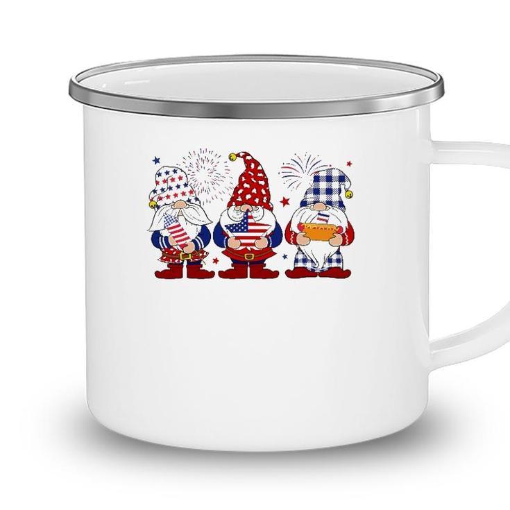 Three Gnomes 4Th Of July Independence Day American Flag Gift Camping Mug