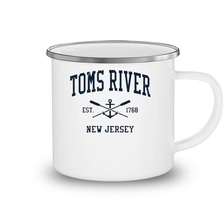 Toms River Nj Vintage Navy Crossed Oars & Boat Anchor  Camping Mug