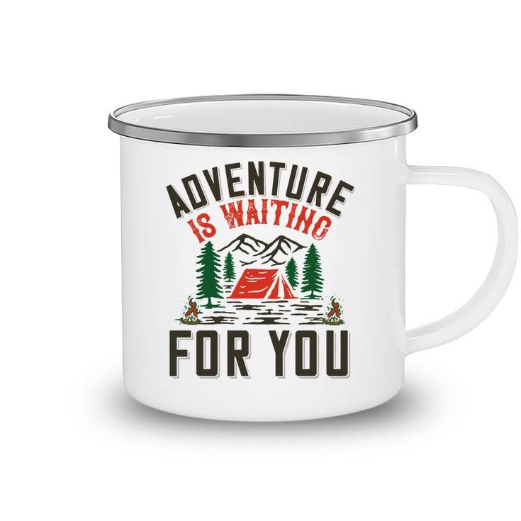 Travel Lover Says Adventure Is Waiting For You To Explore Camping Mug