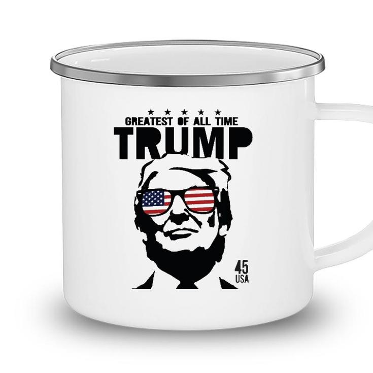 Trump American Flag Sunglasses Goat Trump Goat 45 Usa Camping Mug