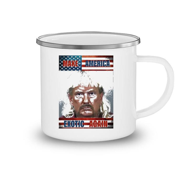 Trump Make America Exotic Again Usa Flag Camping Mug