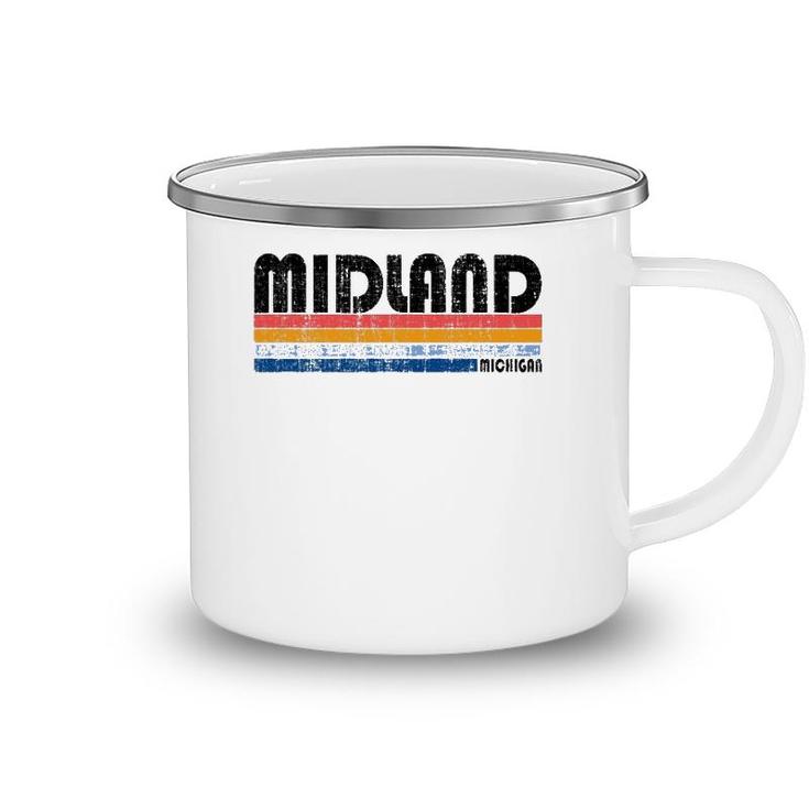 Vintage 70S 80S Style Midland Michigan Camping Mug