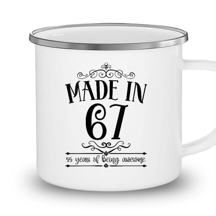 Womens Born In 1967 55 Years Old Made In 1967 55Th Birthday V-Neck Camping Mug