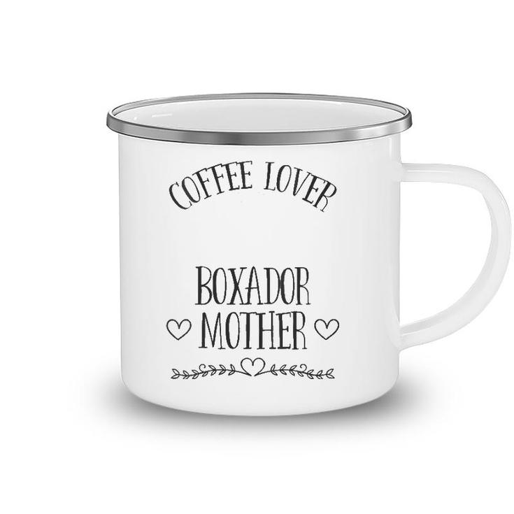 Womens Boxador Mom Dog & Coffee Lover Gift Funny Slogan Pun Gift V-Neck Camping Mug