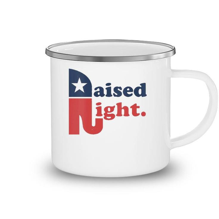 Womens Raised Right Republican Elephant Retro Style Distressed Gift V-Neck Camping Mug