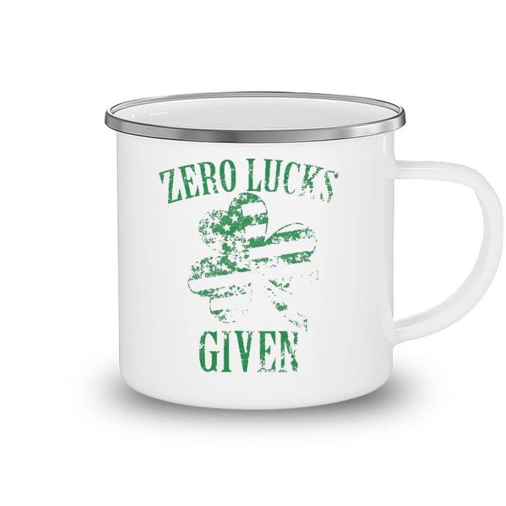 Zero Lucks Given St Patricks Day Camping Mug