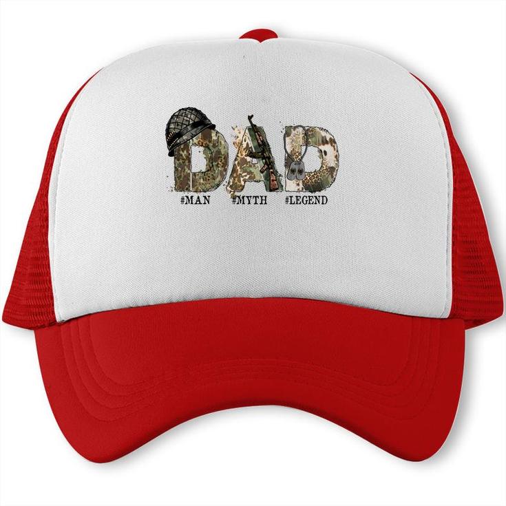 Amazing Dad Man Myth Legend Hero Dad Trucker Cap