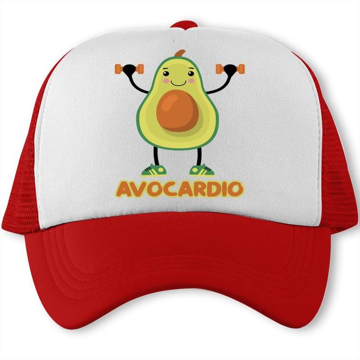 Avocardio Funny Avocado Is Gymming So Hard Trucker Cap