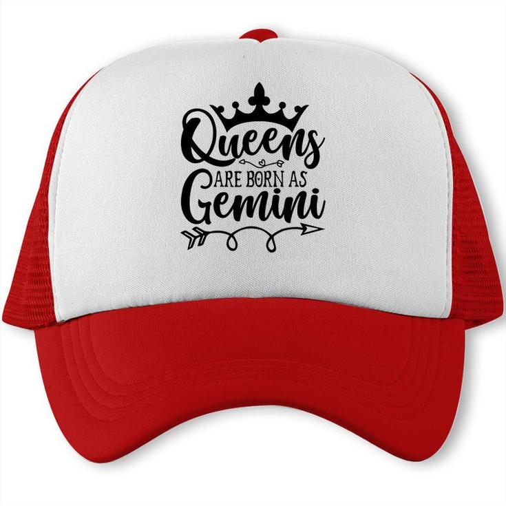 Cool Gifts Queen Are Born As Gemini Gemini Girl Birthday Trucker Cap