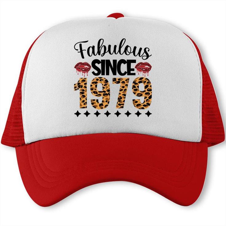 Fabulous Since 1979 43Th Birthday 1979 Leopard Trucker Cap