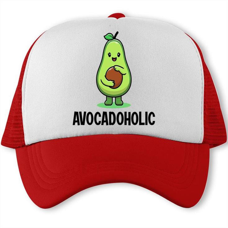 Funny Avocado Avocadoholic Hug A Small Ball  Trucker Cap