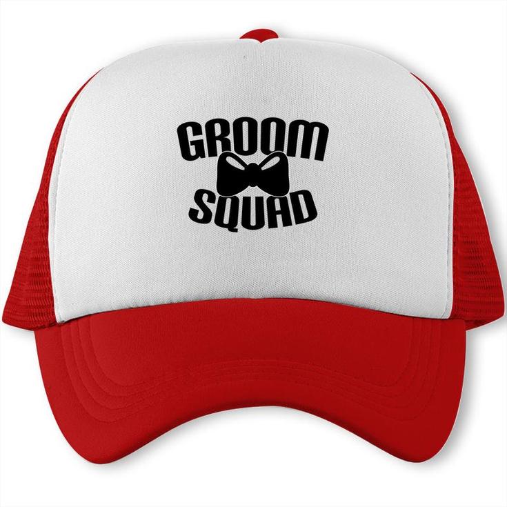 Groom Squad Groom Bachelor Party Black Trucker Cap