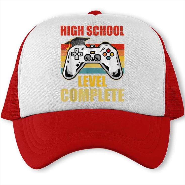 High School Level Complete Gamer Class Of 2022 Graduation  Trucker Cap
