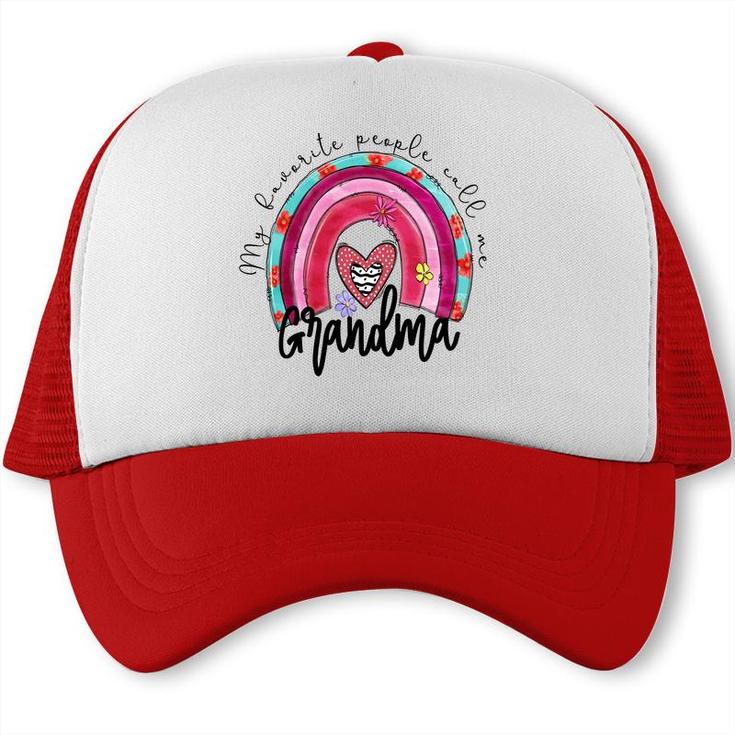 My Favorite People Call Me Grandma Idea New Trucker Cap