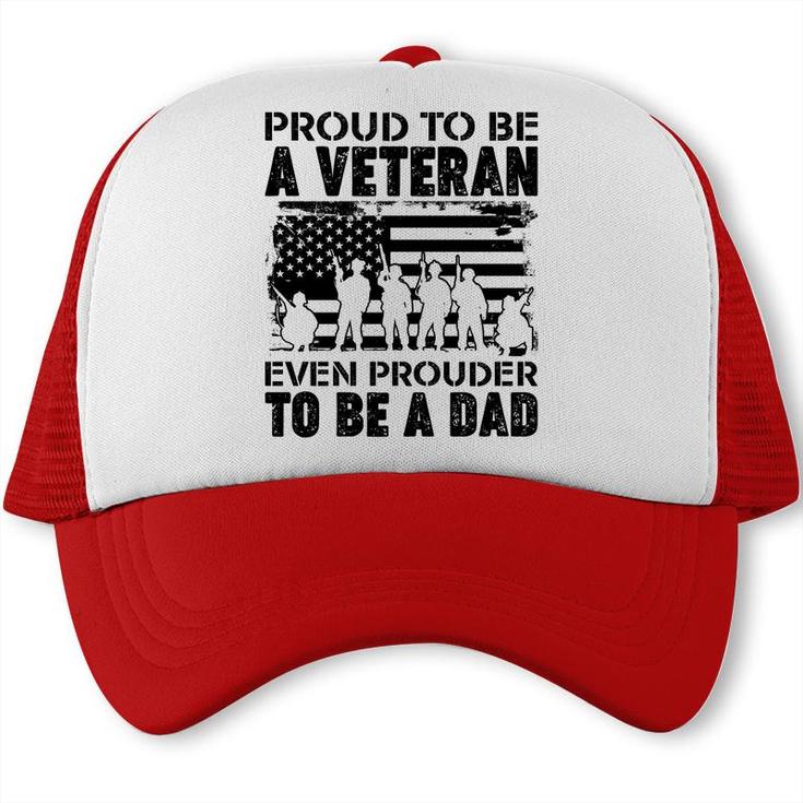 Proud To Be A Veteran Even Prouder To Be A American Veteran Trucker Cap
