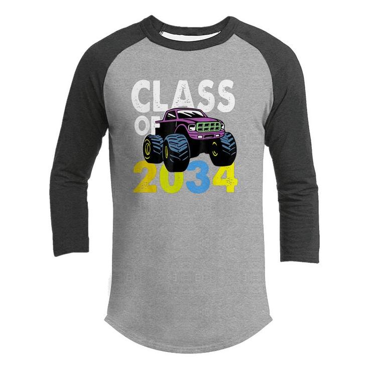Class-Of 2034 Monster-Funny Truck Kindergarten 2021 Birthday  Youth Raglan Shirt