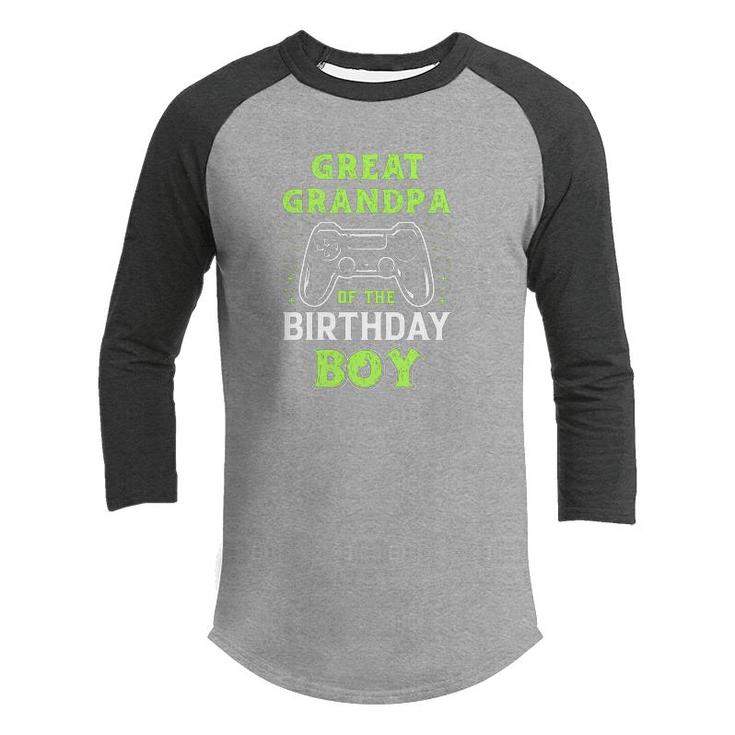Great Grandpa Of The Birthday Boy Birthday Boy Matching Video Gamer Youth Raglan Shirt