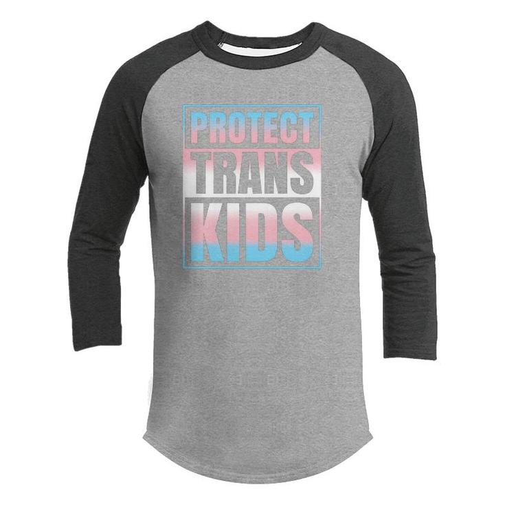 Protect Trans Kids Transgender Pronouns Matter Lgbtq Gender   Youth Raglan Shirt