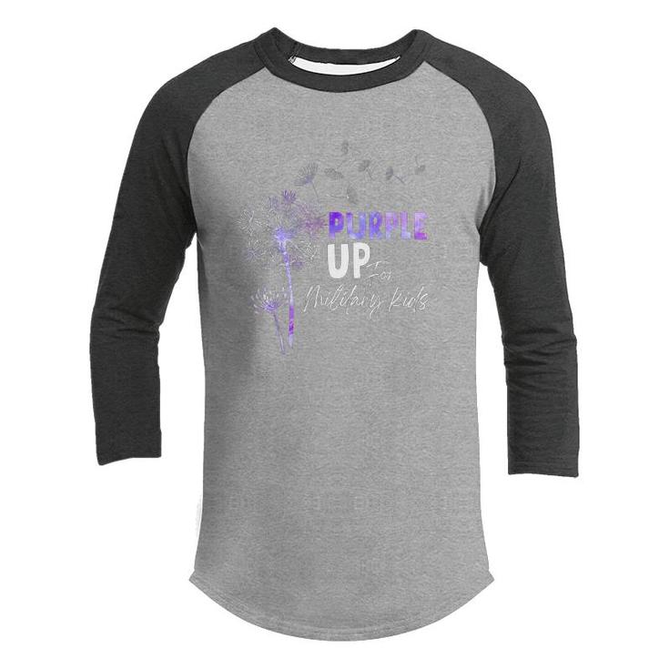 Purple Up For Military Kids - Month Of The Military Child  Youth Raglan Shirt