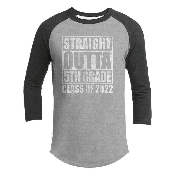 Straight Outta 5Th Grade  Kids Boys 2022 Graduation  Youth Raglan Shirt