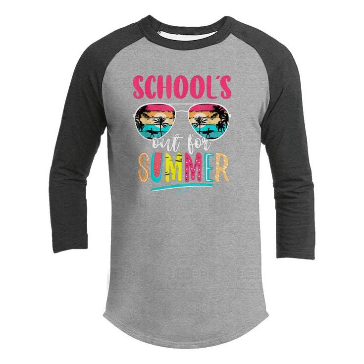 Teacher End Of Year  Schools Out For Summer Last Day  Youth Raglan Shirt