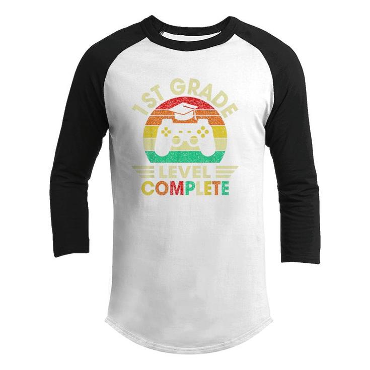 1St Grade Graduation Level Complete Video Games Boy Kids Youth Raglan Shirt