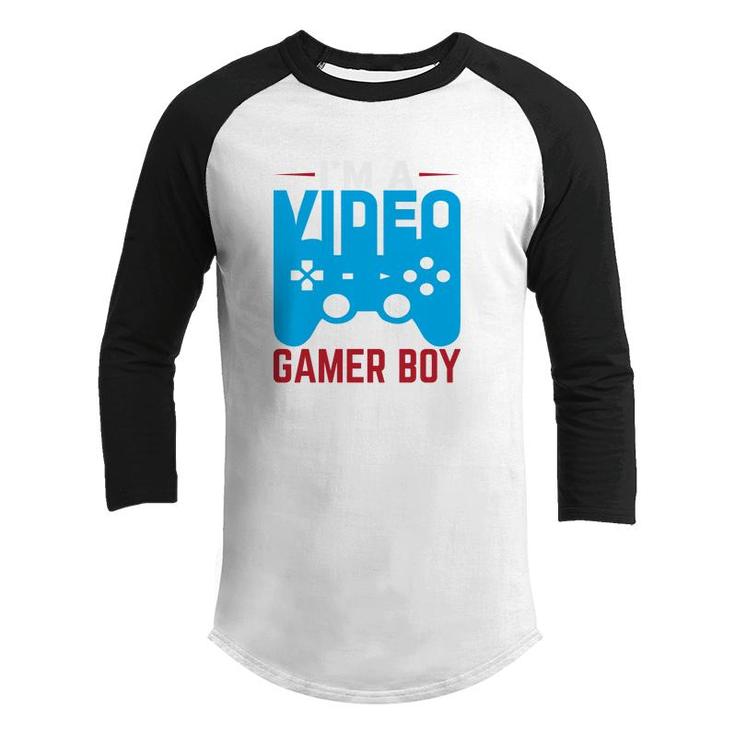 Im A Video Gamer Boy Birthday Boy Matching Video Gamer Youth Raglan Shirt