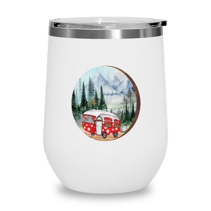 Custom Happt Life Happy Camper Camp Life Wine Tumbler