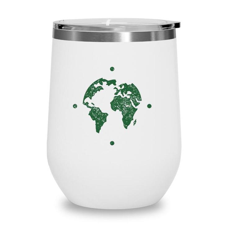 Earth Day  Teacher Recycle Vintage Recycling Earth Day Wine Tumbler