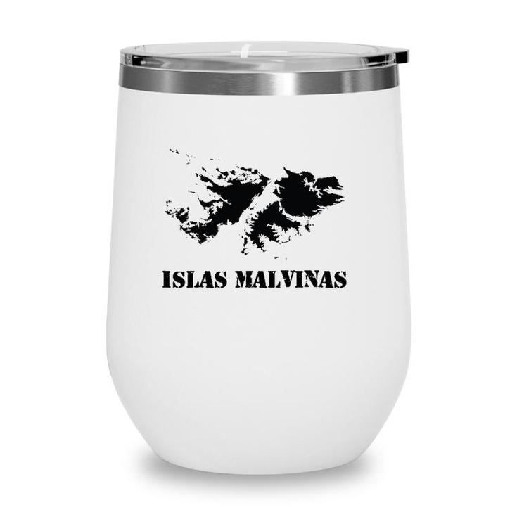 Islas Malvinas Falkland Islands Map Wine Tumbler
