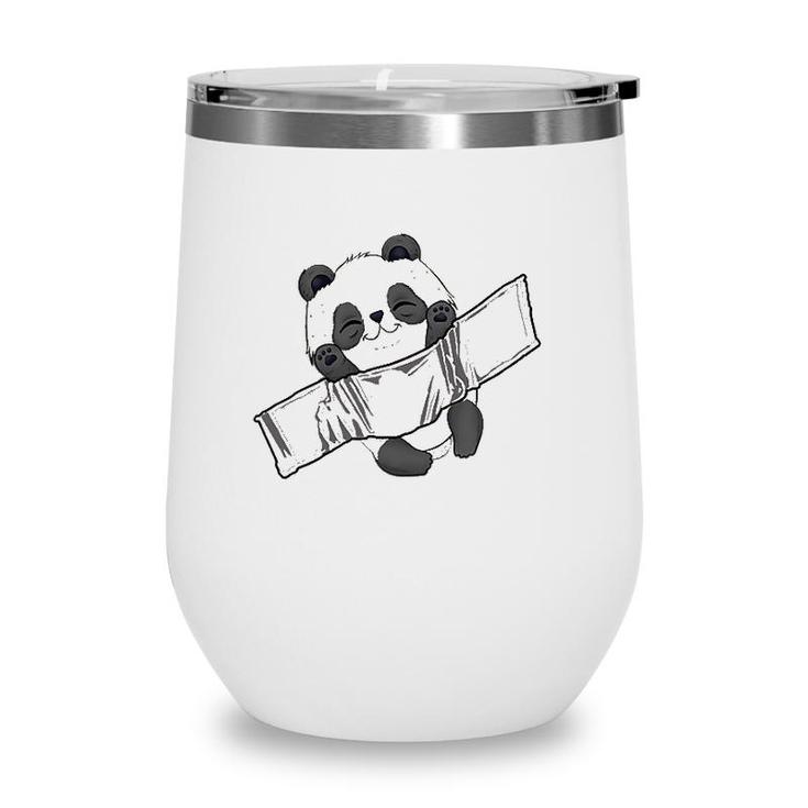 Kawaii Panda In Pocket Cute Panda Lover Gifts Kids Youth Wine Tumbler